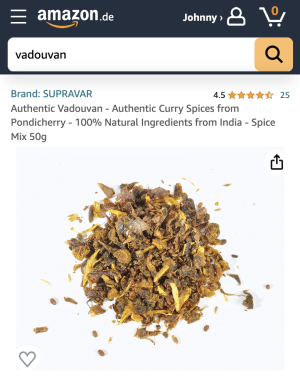 Authentic Vadouvan Curry Spices from Pondicherry Natural Ingredients from India Spice Mix on Amazon co uk